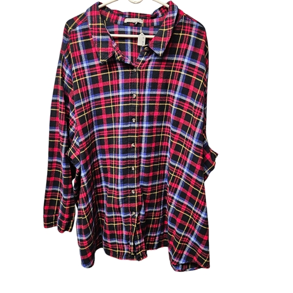 Woman Within Tops - Woman within flannel size 5x